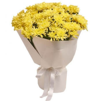 9 yellow chrysanthemums
